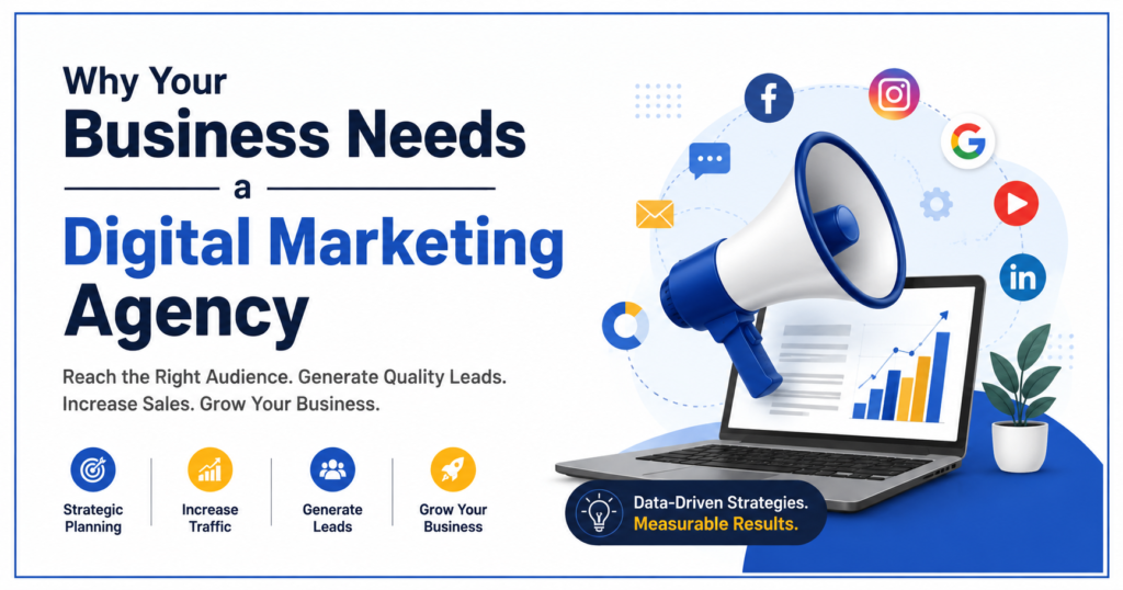 Why Your Business Needs a Digital Marketing Agency – SEO, PPC, Social Media Marketing, Lead Generation, and Business Growth Strategies